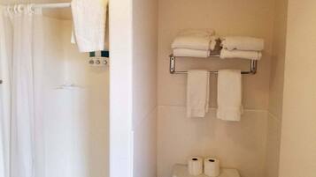 Hair dryer, towels