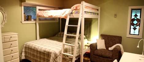 2 bedrooms, desk, WiFi, bed sheets