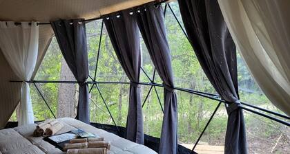 Amazing Forest Dome with Private Deck and Lofted Interior in Alberta