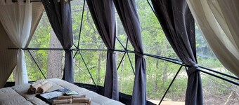 Amazing Forest Dome with Private Deck and Lofted Interior in Alberta