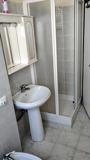Dusche, Haartrockner, Handtücher