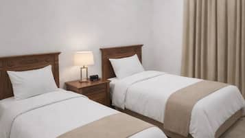 2 bedrooms, bed sheets