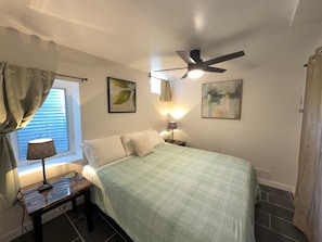 Iron/ironing board, travel crib, free WiFi, bed sheets
