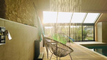 Pool. Charming Holiday Home 'Les Griottes Gîte de Charme' with Indoor Pool
