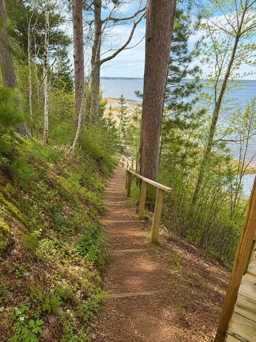 Classic UP Cabin with Lake Views, Private Beach, Fire Pit