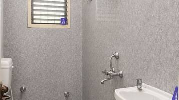 Shower, towels, soap