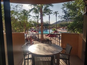 Outdoor dining - 1-bedroom condo in charming Peoria-Cibola Vista Resort and Spa-No Cleaning fee (Peoria)