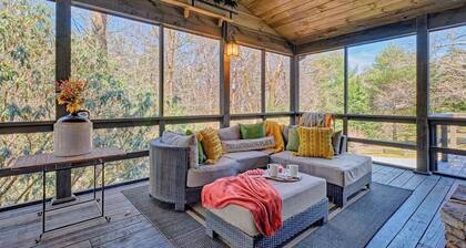 Gorgeous cabin on 2 wooded acres with furnished sunroom and washer/dryer