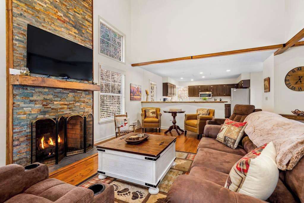 TV, fireplace, DVD player, table football
