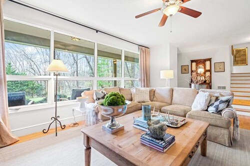 Camp Rockmont retreat with hot tub, game room, & outdoor fireplace