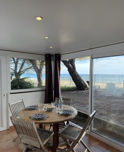 Chalet Dune Sud avec vue sur la mer et terrasse privée. 