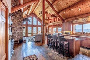 Interior - Mountain-view log home with hot tub, firepits, pool table & air hockey (Franklin)