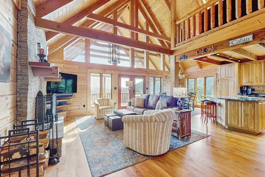 TV, fireplace, offices