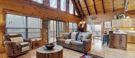 TV, fireplace, offices