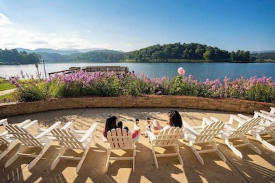 Dog-friendly, lake-view home with shared pool, tennis, WiFi, & kitchenette