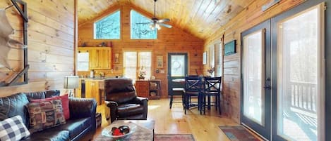 TV, fireplace, DVD player, offices