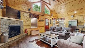 TV, fireplace, offices
