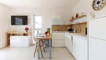 Apartment (Classic one bedroom apartment with se) | Private kitchen | Fridge