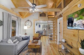 Living area - Beautiful 2-bedroom cabin with AC in charming Ellijay (Ellijay)