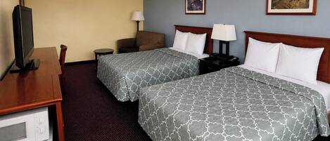 Room, Non Smoking (2 Full Beds) | Desk, WiFi (free), bed sheets