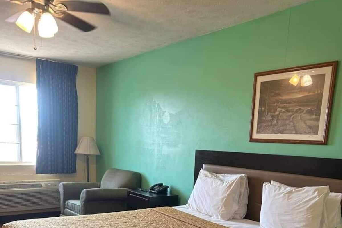 Desk, free WiFi, bed sheets