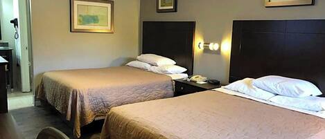 Desk, free WiFi, bed sheets