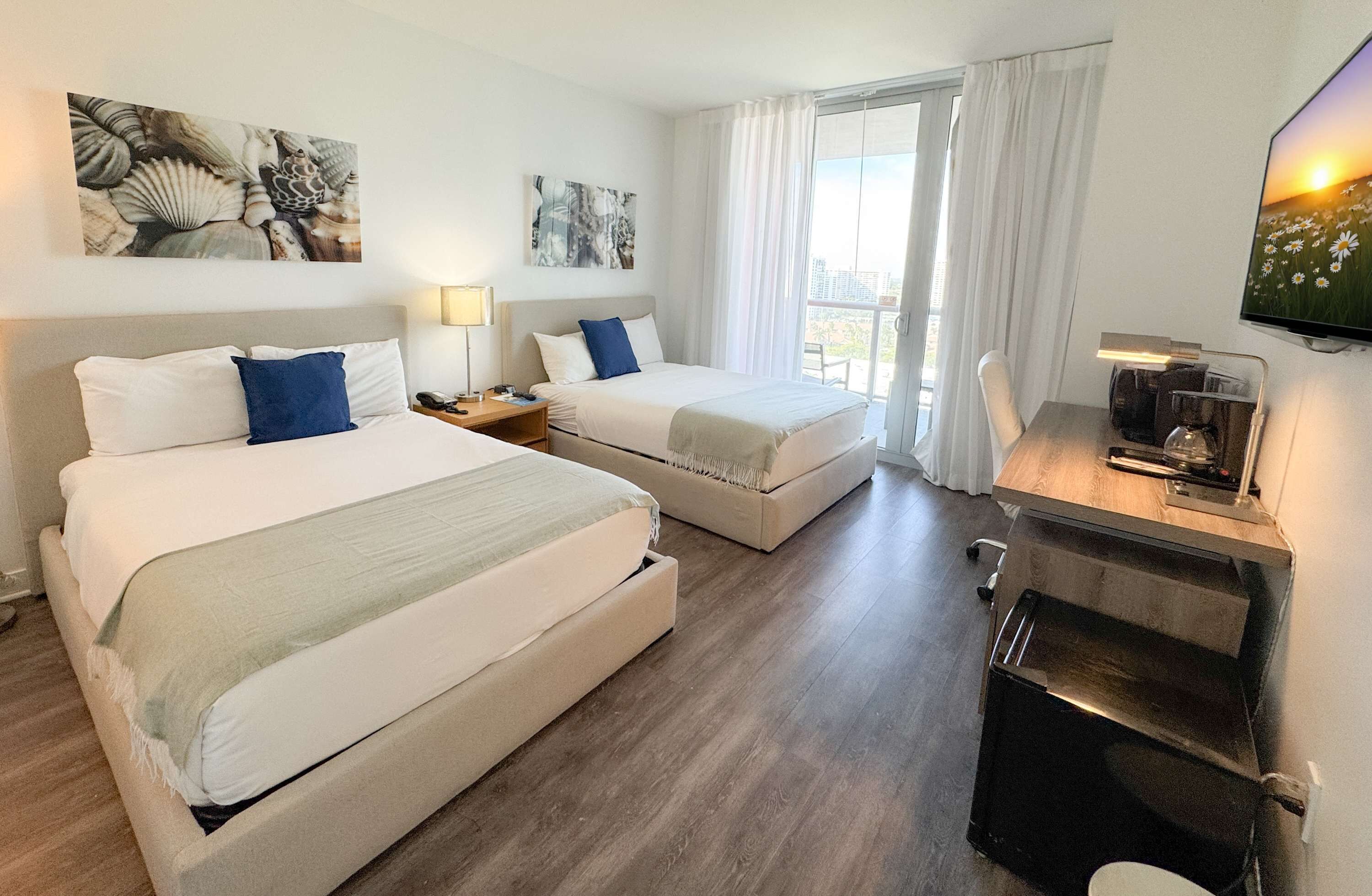 Desk, iron/ironing board, travel crib, WiFi