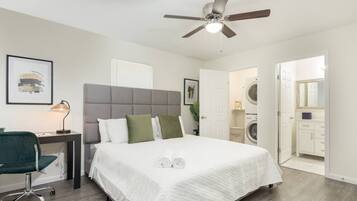 Desk, iron/ironing board, WiFi, bed sheets