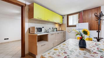 Kühlschrank, Mikrowelle, Herdplatte, Geschirrspüler
