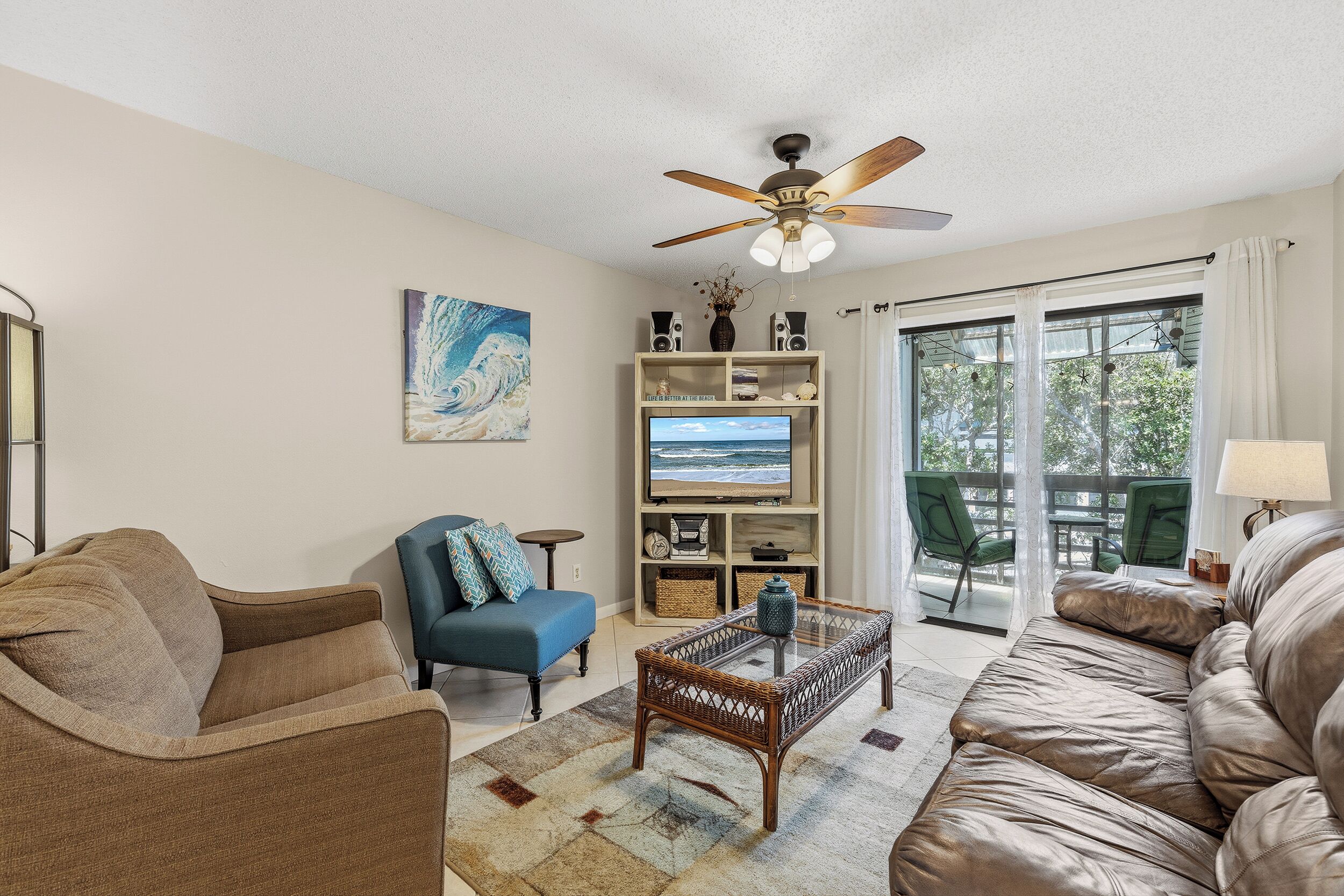 Smart TV, DVD player, books