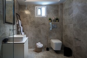 Basic Apartment | Bathroom - Olenia Luxury Apartments (Neos Marmaras)