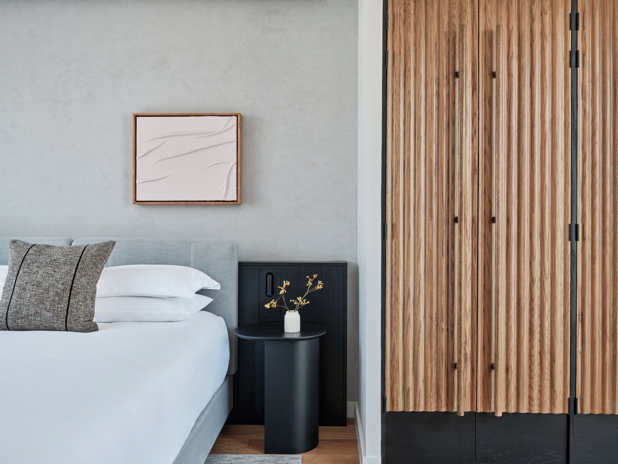 Premium bedding, down comforters, Select Comfort beds, minibar