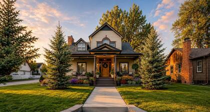 Gratitude | A 1920 Charm in Historic Residence Hill | 6 Bedrooms, 5.5 Baths, Sleeps 16 | Fireplace, Hardwood Floors, Event Opportunity | Walk to Downtown Sheridan, Wyoming