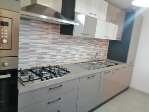 A kitchen with a gas stove, a range hood, a sink, and modern cabinetry.