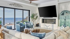TV connectée, cheminée
