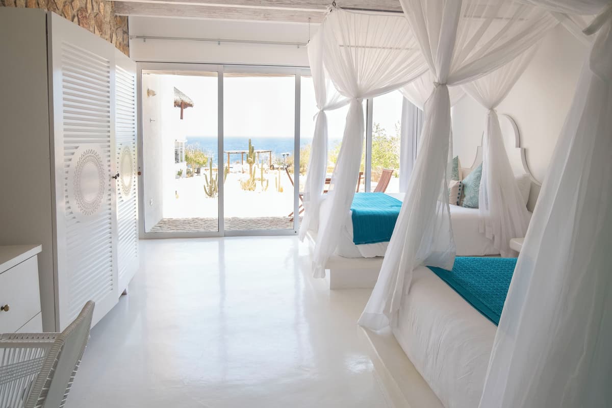 Deluxe Double Room, Ocean View | Premium bedding, down comforters, blackout drapes, WiFi (free)