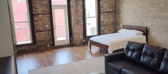 Lovely 2nd floor apartment with private rooftop deck near the river on S Main