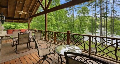 Lakefront Lodge w Dock, Fire Pit & Views!