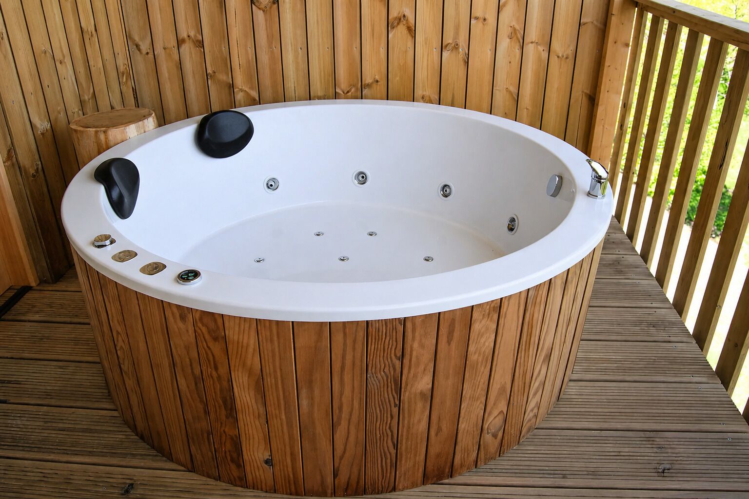 Utendørs boblebad