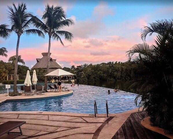 Outdoor pool, a heated pool - GRAND MAYAN, 2 BR Suite in Luxury Resort, RIVIERA MAYA (Riviera Maya)