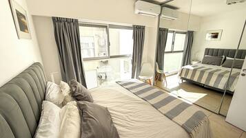 1 habitación, tabla de planchar con plancha, wifi y ropa de cama