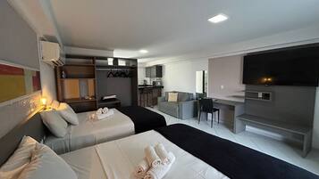 Family Apartment | Blackout drapes, cribs (surcharge), WiFi (free), bed sheets