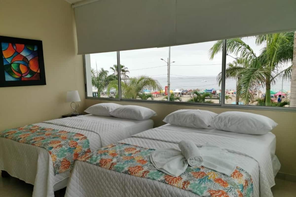 Phòng 2 giường đơn Deluxe, quang cảnh sân vườn