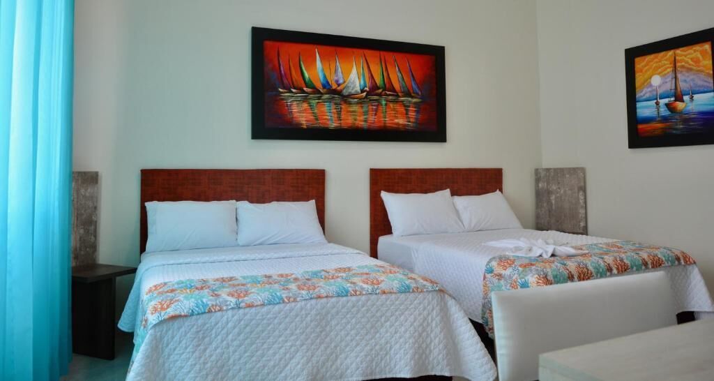 Phòng 2 giường đơn Deluxe, ban công, quang cảnh biển