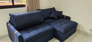 Living area - Cozy apartment 201 near Pátio Savassi Shopping Mall (Belo Horizonte)