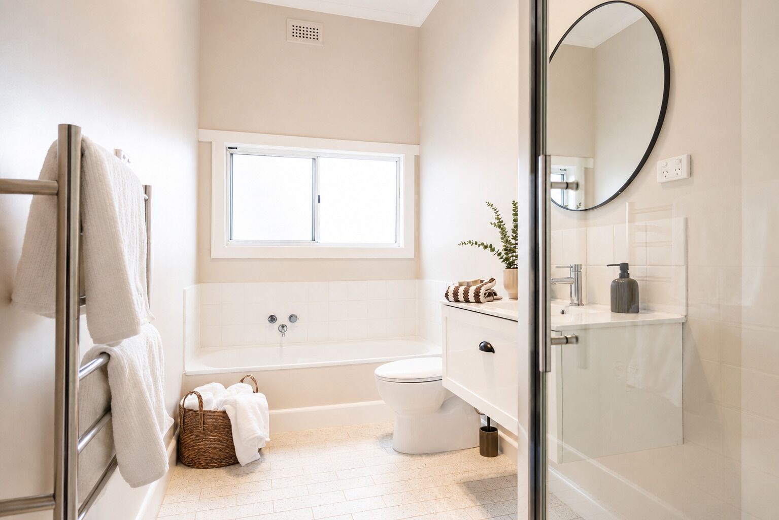 Hair dryer, soap, toilet paper