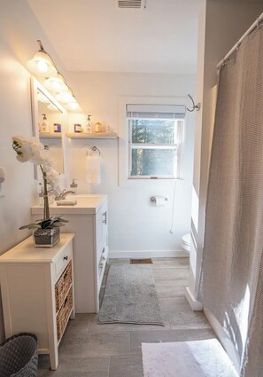 Bathroom - Cozy renovated 3-bedroom house in Wilmington do it all ski, hike, golf, swim (Wilmington)