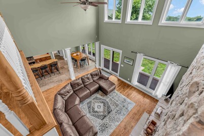 Large country place on acreage with pond and plenty of room.