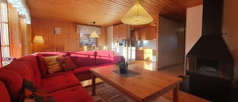 Télévision, cheminée