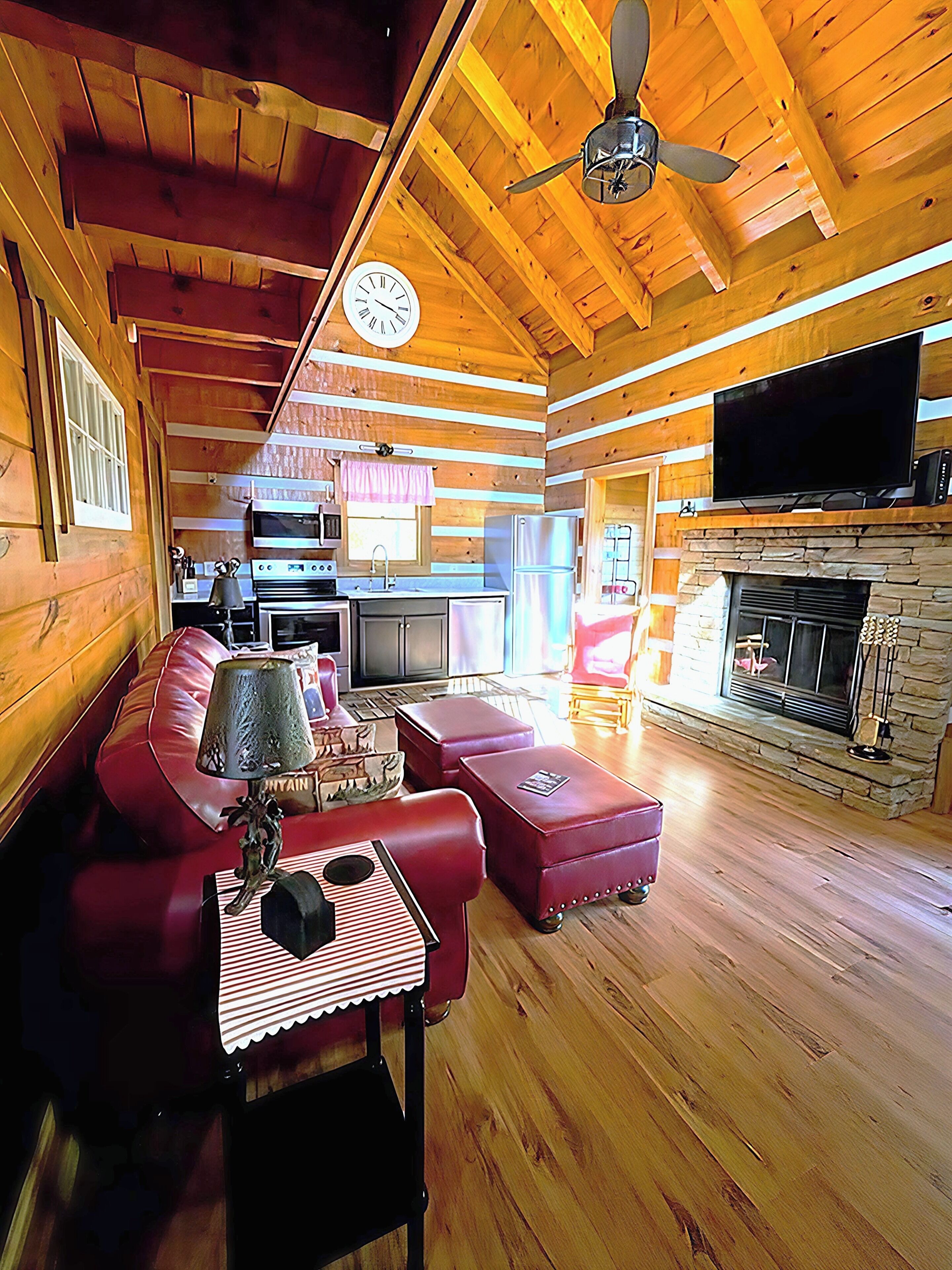 Smart TV, fireplace, video games